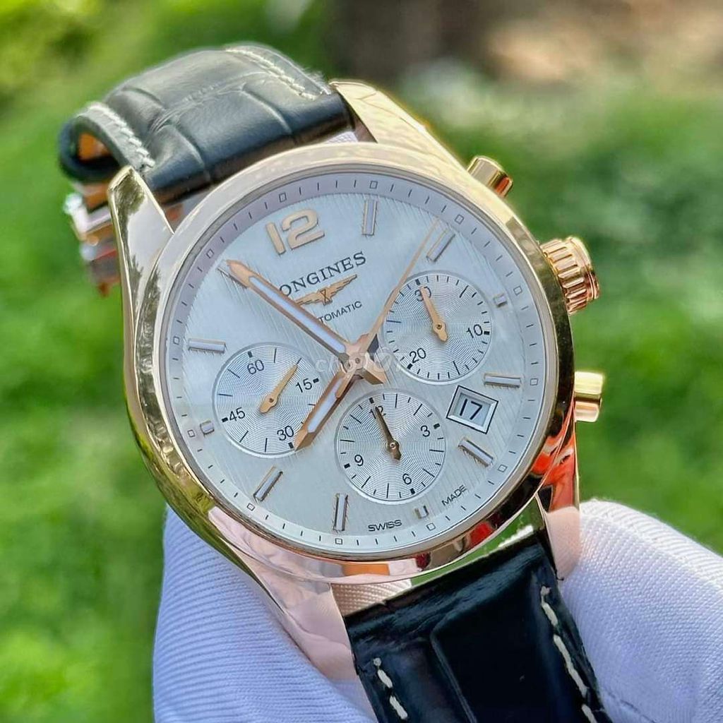 Longines Conquest Chronograph 18k L2.786.8.76.3