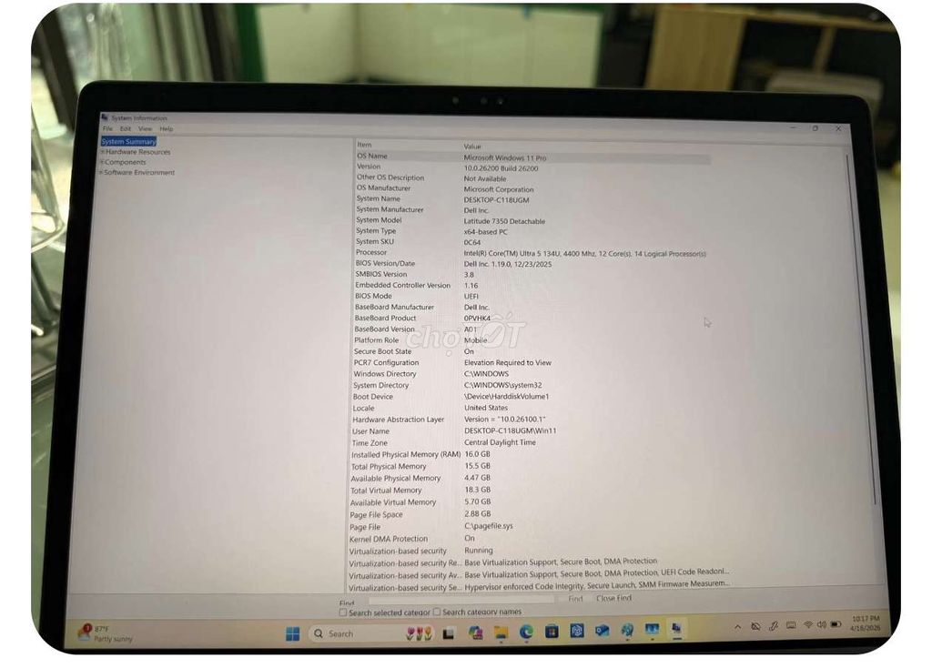 Máy tính bảng Dell Latitude 7350. Mua bán Máy tính bảng tại Quận Phú Nhuận Tp Hồ Chí Minh được đăng bởi ton nguyen khiem hình 1