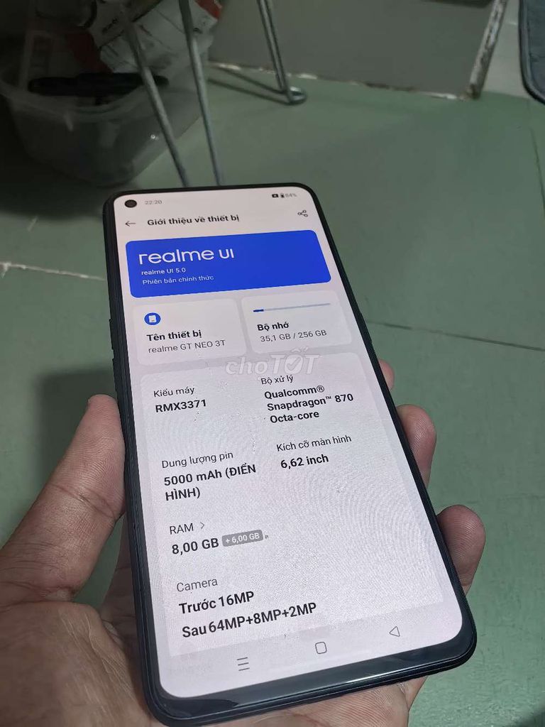 Realme GT Neo 3T 256GB Vàng. Mua bán Điện thoại tại Quận Bình Thạnh Tp Hồ Chí Minh được đăng bởi huy hình 1