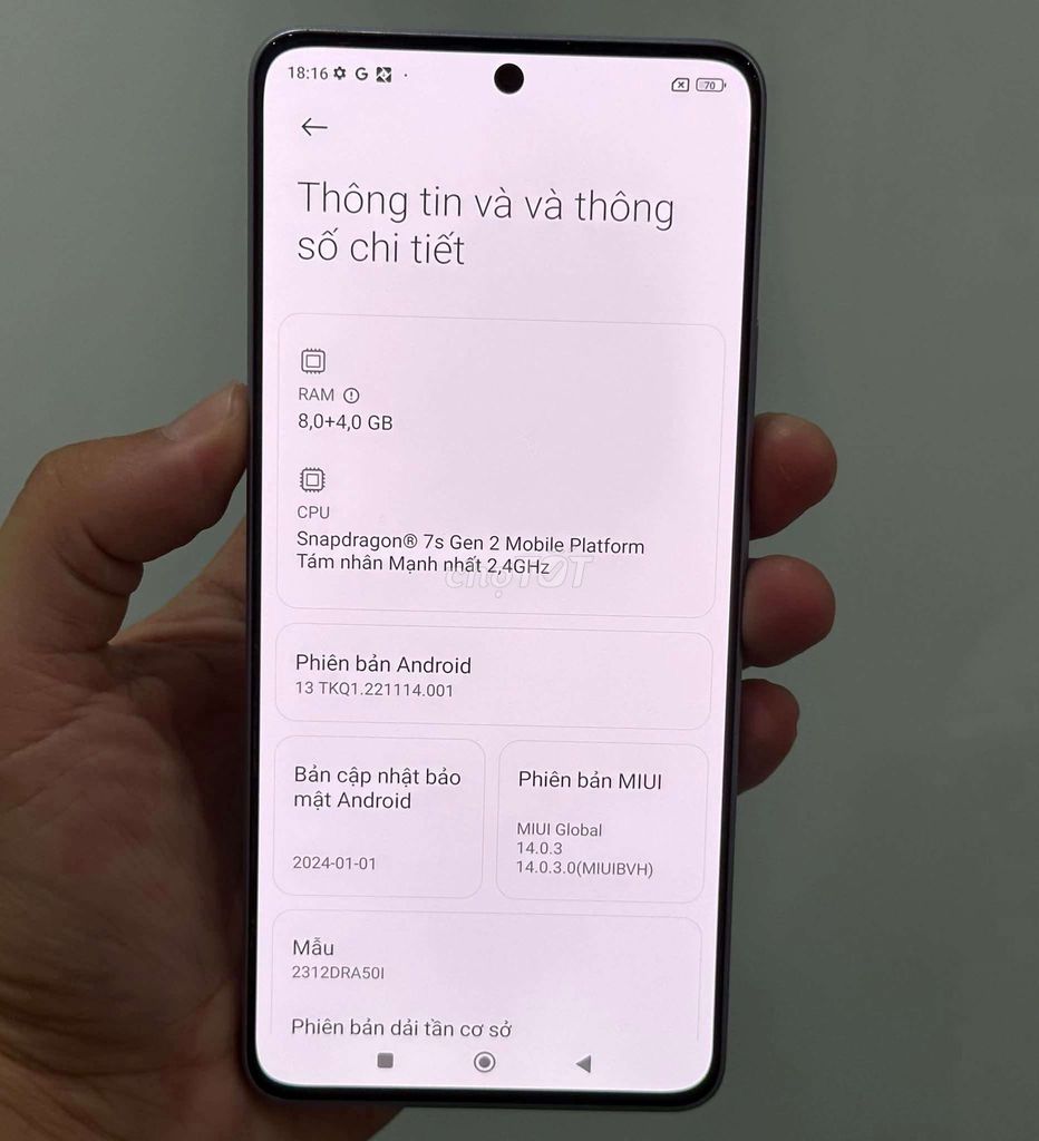 Xiaomi Redmi Note 13 Pro 5G 128GB Tím. Mua bán Điện thoại tại Quận Cầu Giấy Hà Nội được đăng bởi Nguyễn Xuân Trường hình 1