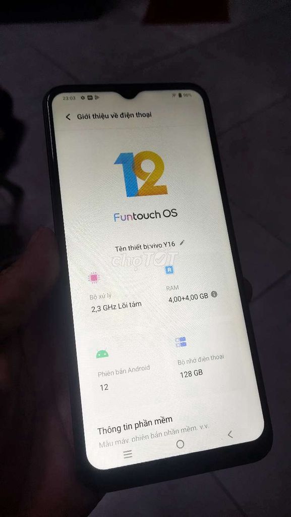 Vivo Y16 - 128GB Đen. Mua bán Điện thoại tại Quận Bình Thạnh Tp Hồ Chí Minh được đăng bởi Mr John hình 1