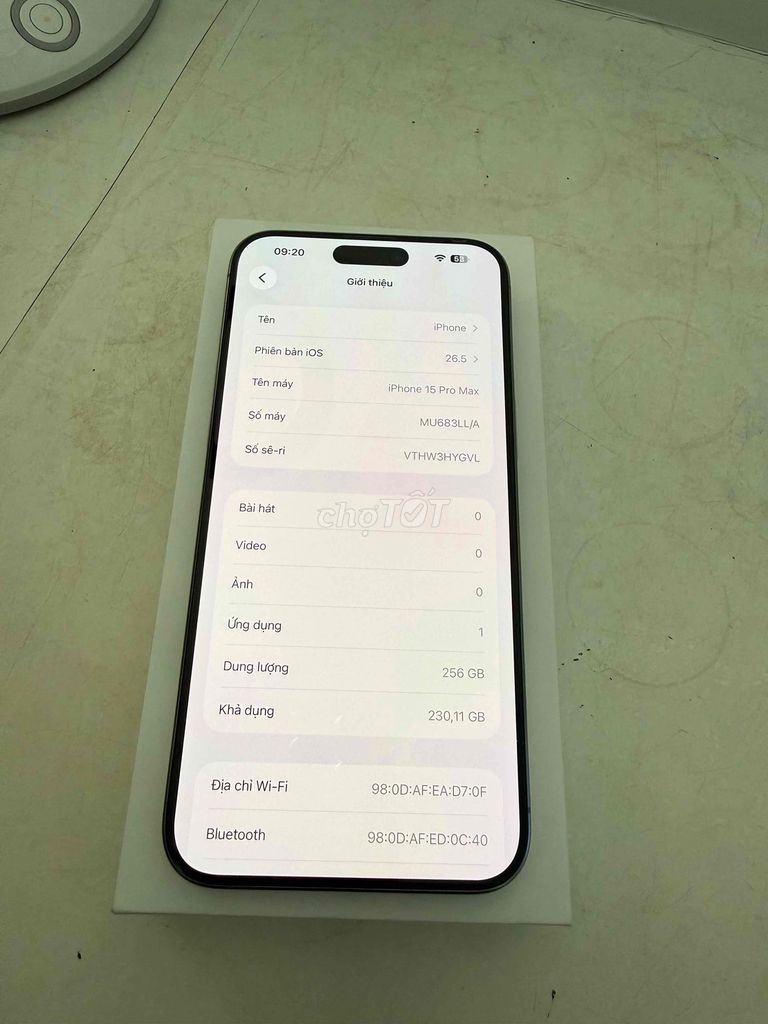 iPhone 15 Pro Max  full box 256gb Titan tự nhiên. Mua bán Điện thoại tại Huyện Thuỷ Nguyên Hải Phòng được đăng bởi Hùng Nguyễn THP store hình 1