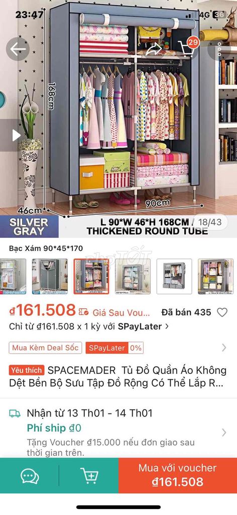 Tủ quần áo vải khung kim loại. Mua bán Tủ, kệ gia đình tại Huyện Yên Lạc Vĩnh Phúc được đăng bởi  Tuấn Anh hình 1