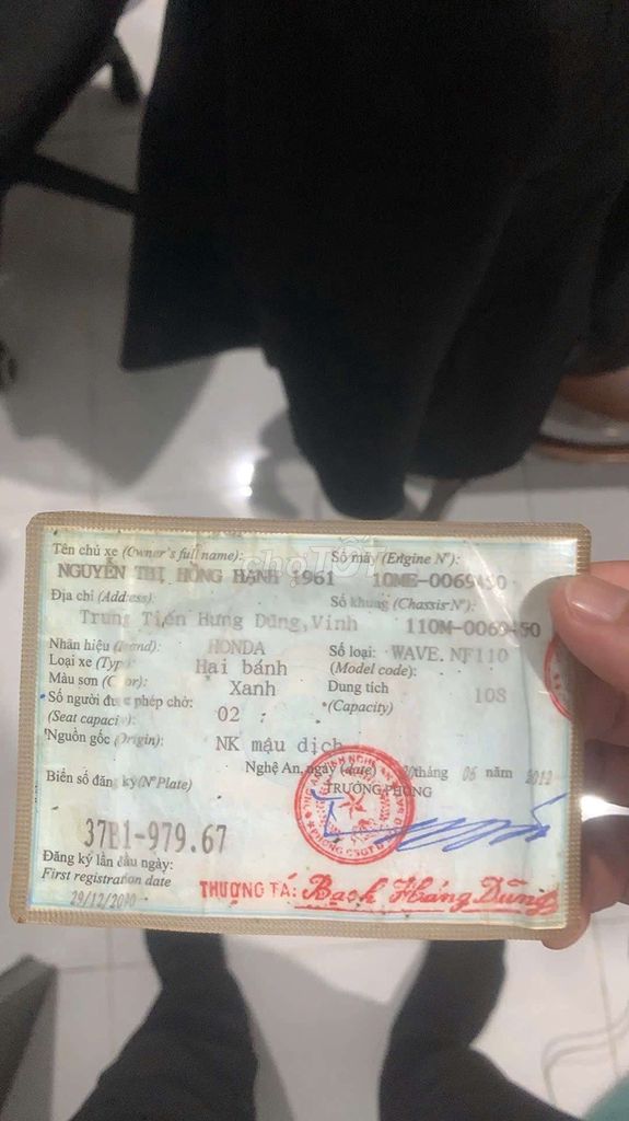 Honda Wave Thái 110 Xanh đậm. Mua bán Xe máy tại Quận Bình Tân Tp Hồ Chí Minh được đăng bởi Huynh tai hình 6