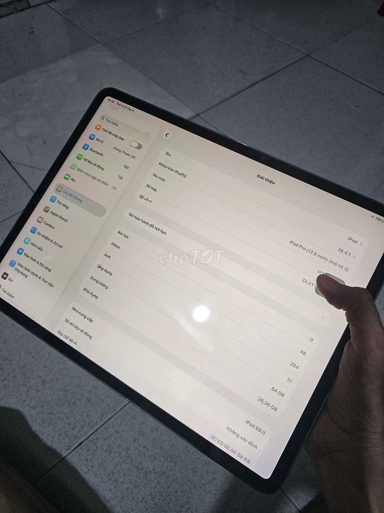 Apple iPad Pro 12.9 64GB 3G/wifi Xám. Mua bán Máy tính bảng tại Quận Thốt Nốt Cần Thơ được đăng bởi Redmi Pad Pro hình 1