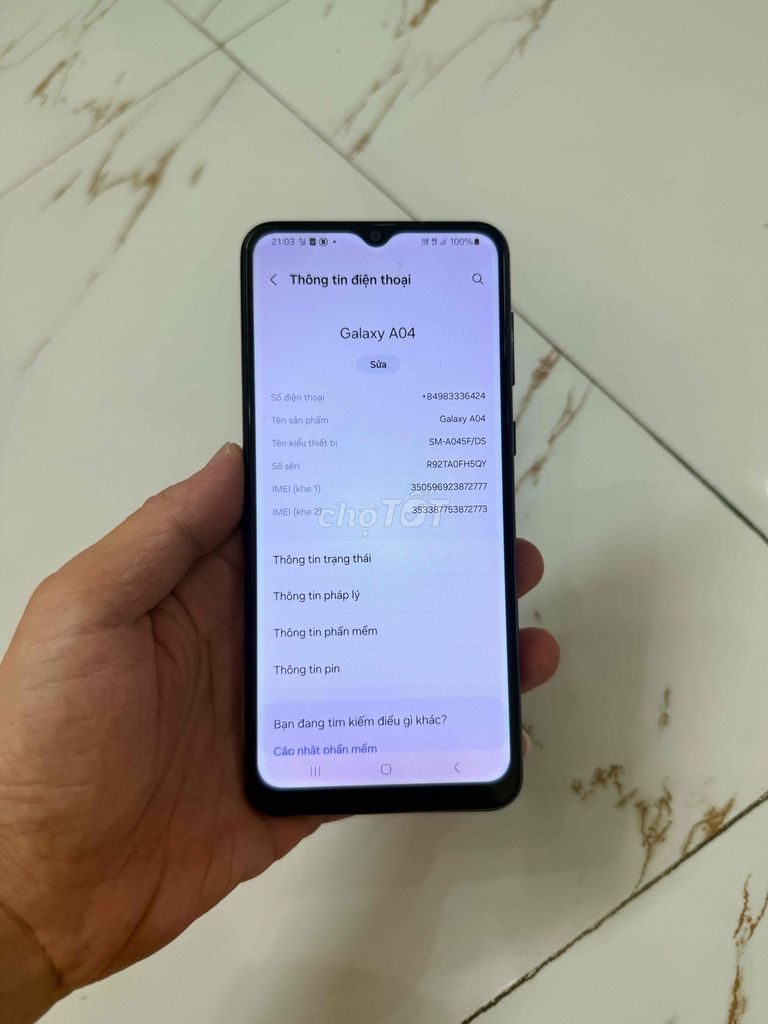 Bán Samsung A04 zin cũ pin 5000. Mua bán Điện thoại tại Quận Hà Đông Hà Nội được đăng bởi Mạnh Mobile hình 1