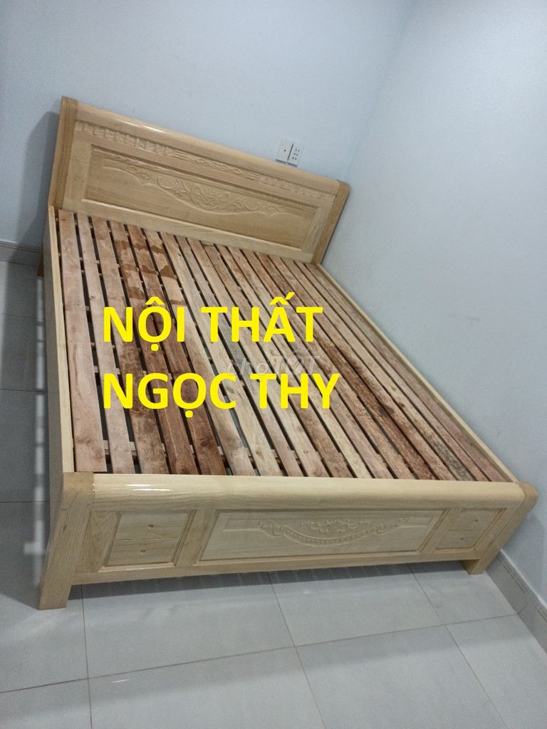 MIỄN SHIP RÁP giường gỗ sồi Nga bền đẹp-new 100%