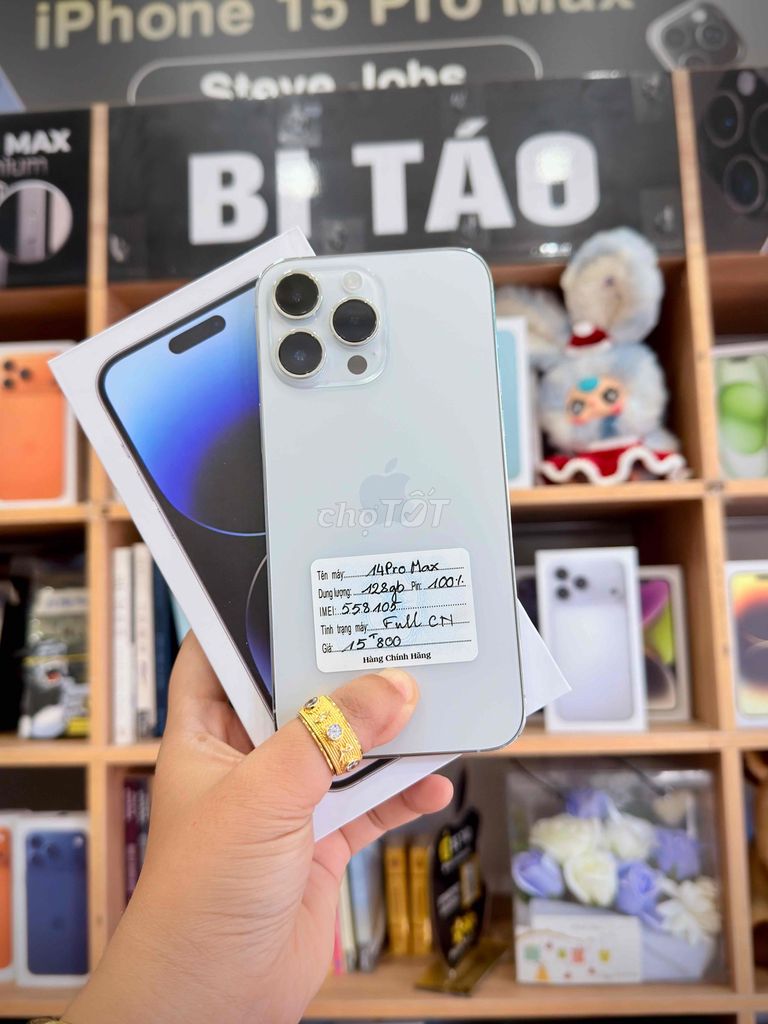 Apple iPhone 14 Pro Max 128GB Silver 97. Mua bán Điện thoại tại Thành phố Long Xuyên An Giang được đăng bởi Bi Táo Store hình 1