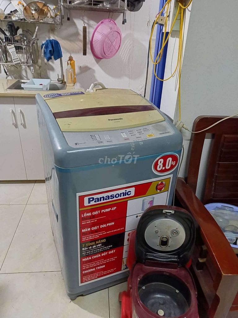Máy giặt Panasonic 8.0kg lồng đứng Xám. Mua bán Máy giặt tại Huyện Hoài Đức Hà Nội được đăng bởi Mạc PaPa hình 1