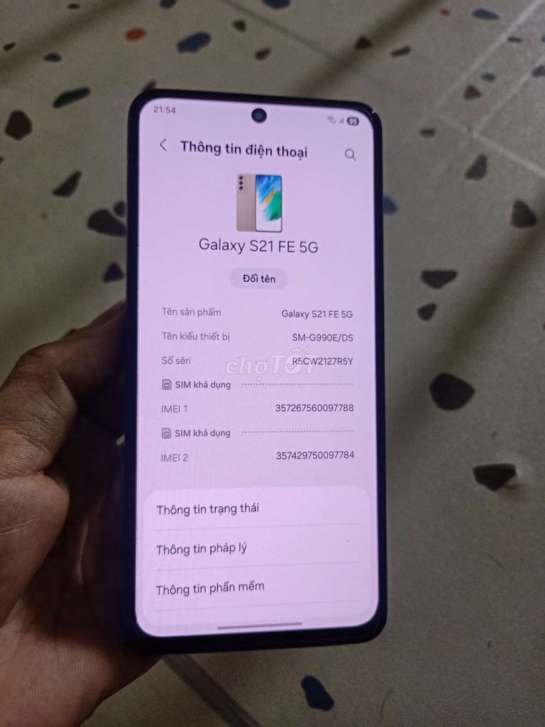 Samsung S21 FE 5G 6/128gb có NFC Vân tay màn hình. Mua bán Điện thoại tại Thành phố Biên Hòa Đồng Nai được đăng bởi Nguyen hình 1