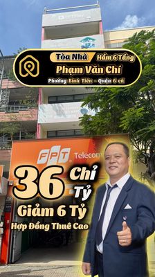 ✨Tòa Nhà Hầm 6 Tầng MT Phạm Văn Chí Q6 - Thu 70Tr/Th - Chỉ 36 Tỷ