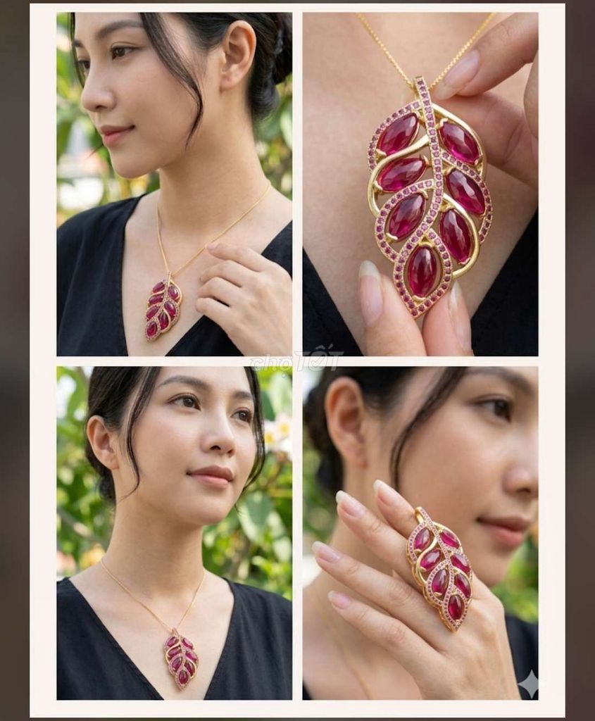 Dây chuyền Ruby sao Lá Nữ Đỏ. Mua bán Phụ kiện thời trang khác tại Quận Hà Đông Hà Nội được đăng bởi BÉ KITTY TV hình 1