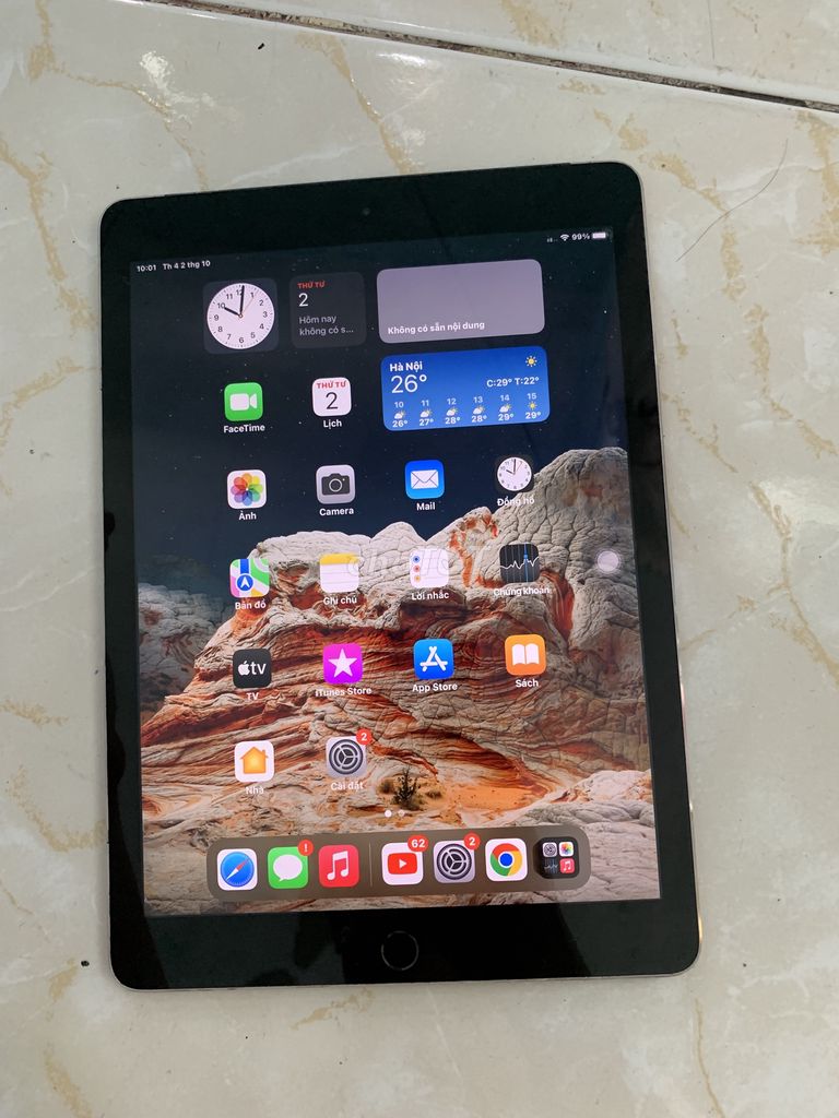 ipad 6( Air 2).Zin.64G,Full vân tay,xài ok