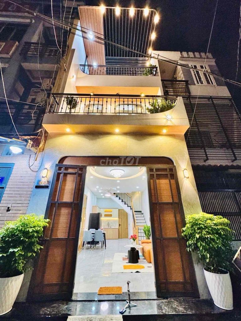 BÙI ĐÌNH TUÝ,p12,BÌNH THẠNH HẺM XE HƠI 5met,45m2 3TẦNG,sát mặt tiền