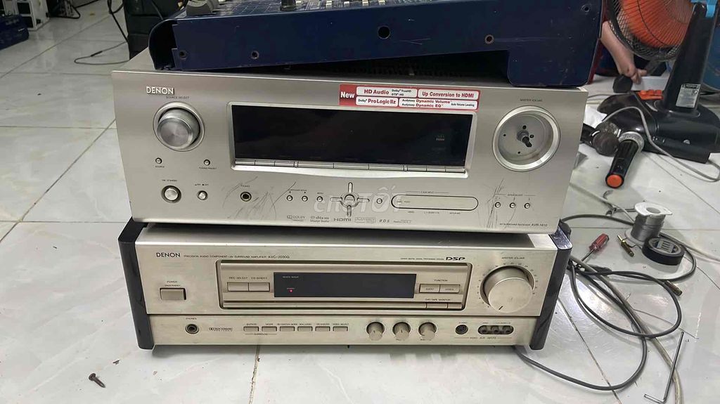 Xác 2 amply Denon như Hình