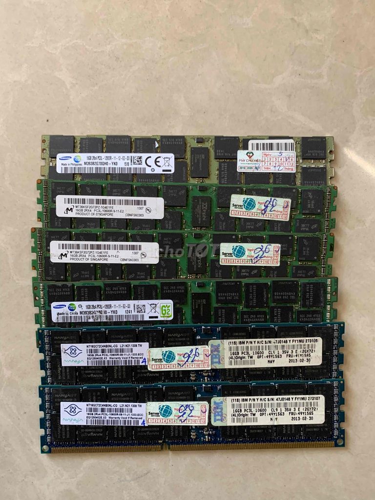 ram server ddr3 samsung 16g/1600