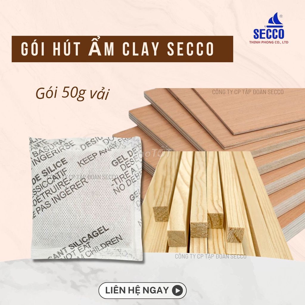 Gói hút ẩm Secco Clay 50g. Mua bán Nội thất, đồ gia dụng khác tại Quận 12 Tp Hồ Chí Minh được đăng bởi Công Ty Hút Ẩm Thịnh Phong hình 1