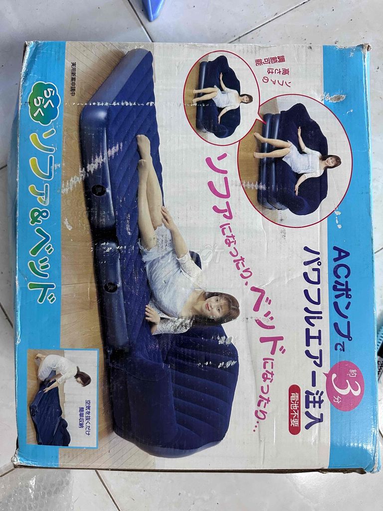 Ghế sofa giường hơi PVC Xanh dương đa năng. Mua bán Bàn ghế tại Thành phố Sóc Trăng Sóc Trăng được đăng bởi Phạm Toàn Thắng hình 1