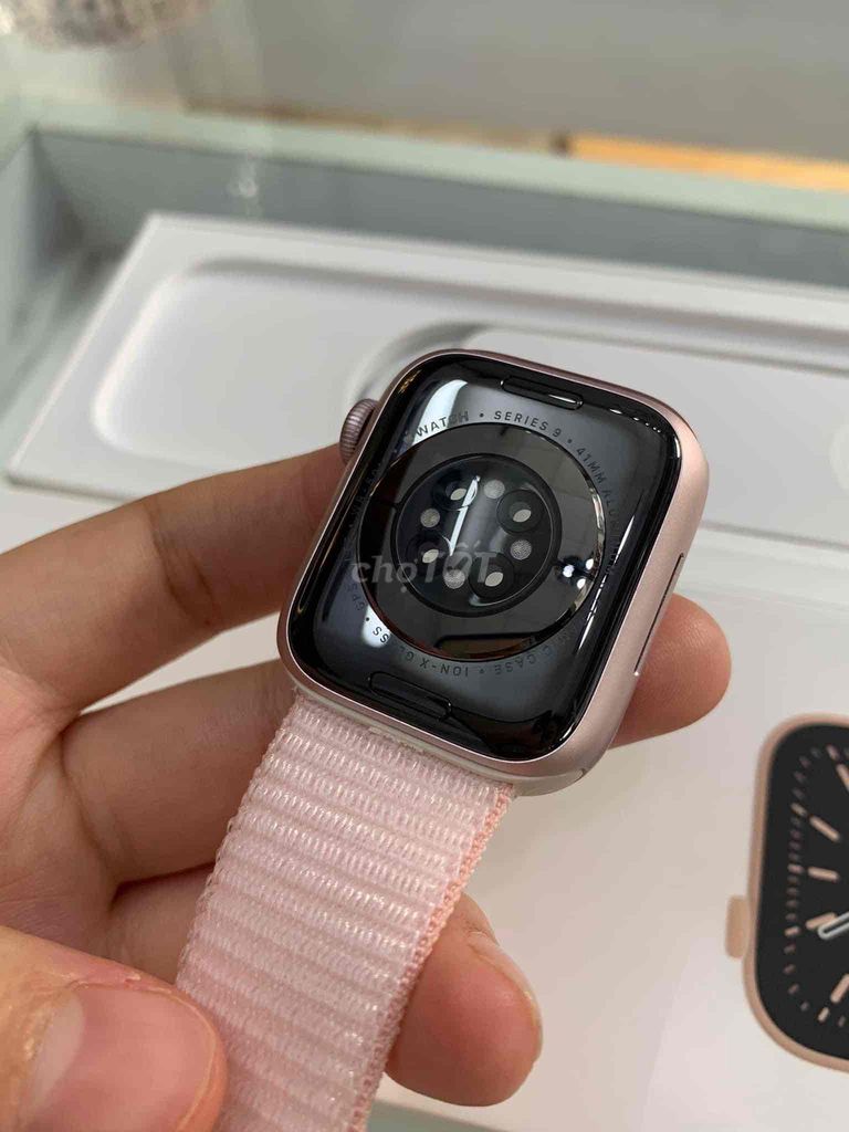 bán đh apple watch sr9/41 Hồng lte new 100%