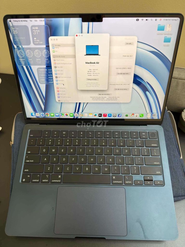 Apple MacBook Air M2 8GB/256GB Xám. Mua bán Laptop tại Quận Nam Từ Liêm Hà Nội được đăng bởi Cháng a Cháng hình 1