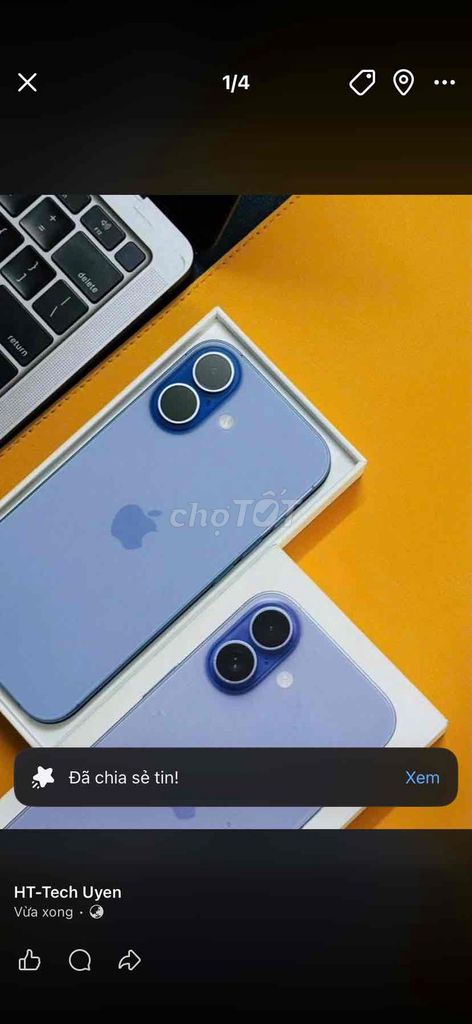 Apple iPhone 17 256GB Tím Like New. Mua bán Điện thoại tại Thành phố Biên Hòa Đồng Nai được đăng bởi Uyên Phạm hình 1