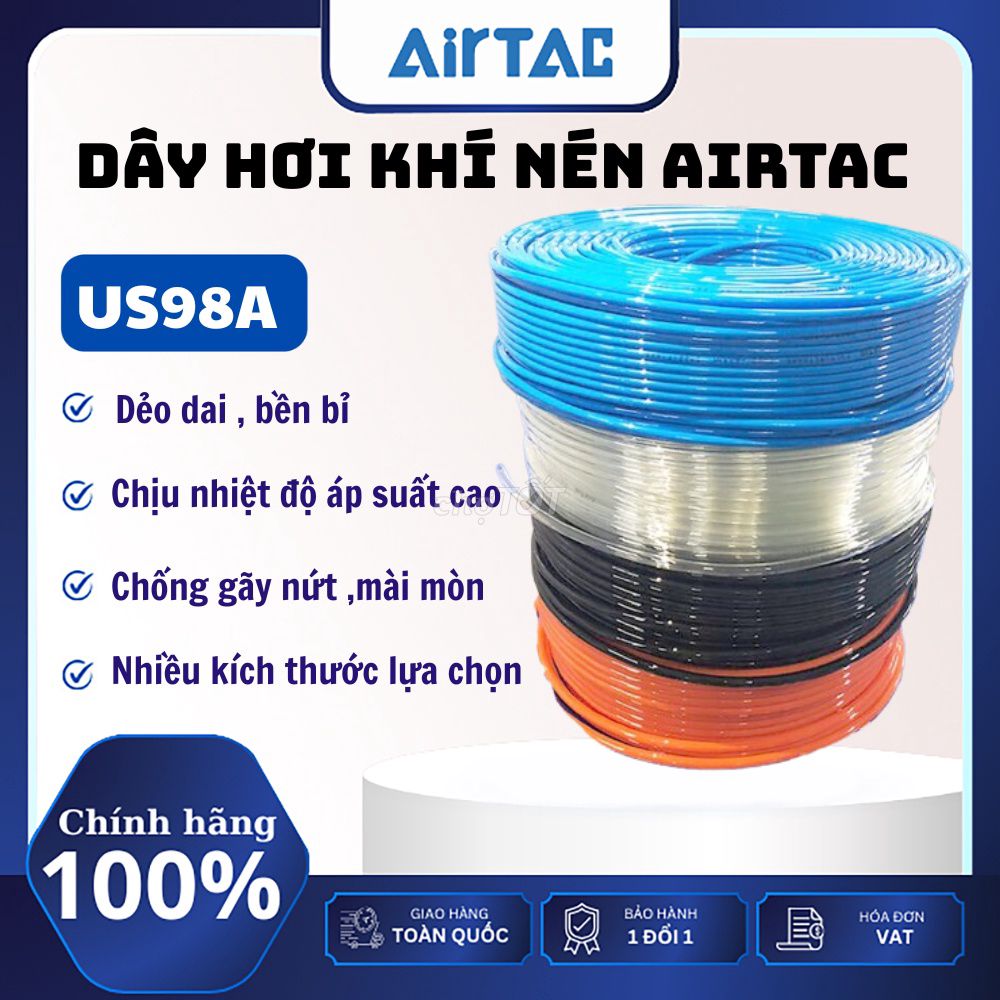 Dây hơi khí nén Airtac US98A100M PU 10mm. Mua bán Đồ chuyên dụng, Giống nuôi trồng tại Quận Hoàng Mai Hà Nội được đăng bởi LINH KIỆN CHẾ TẠO Hương hình 1