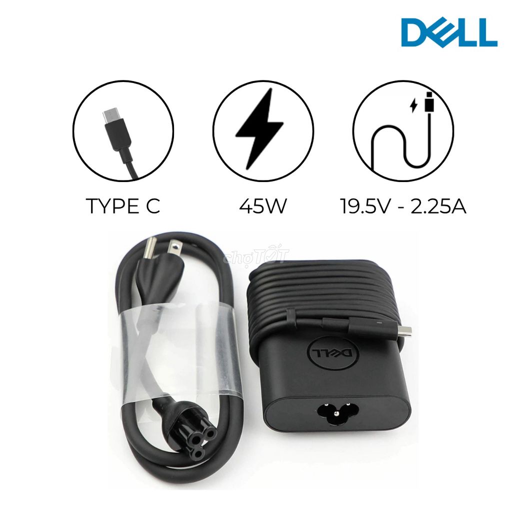 Sạc laptop Dell 45W Type-C Ovan/ Chuẩn Zin/ BH6T. Mua bán Phụ kiện (Màn hình, Chuột...) tại Quận Thanh Khê Đà Nẵng được đăng bởi Laptop 2nd bao bền giá rẻ  hình 1