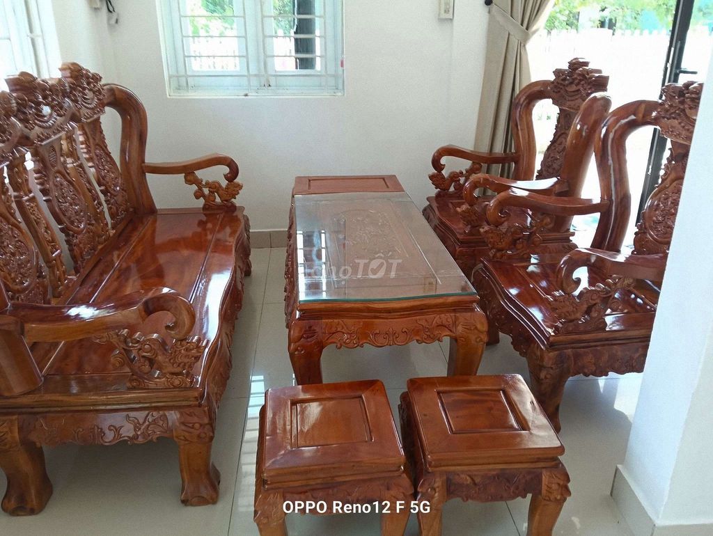 Bộ ghế phòng khách Gỗ Nâu 7 món. Mua bán Bàn ghế tại Huyện Phú Vang Thừa Thiên Huế được đăng bởi bảo ngọc hoàng anh hình 1