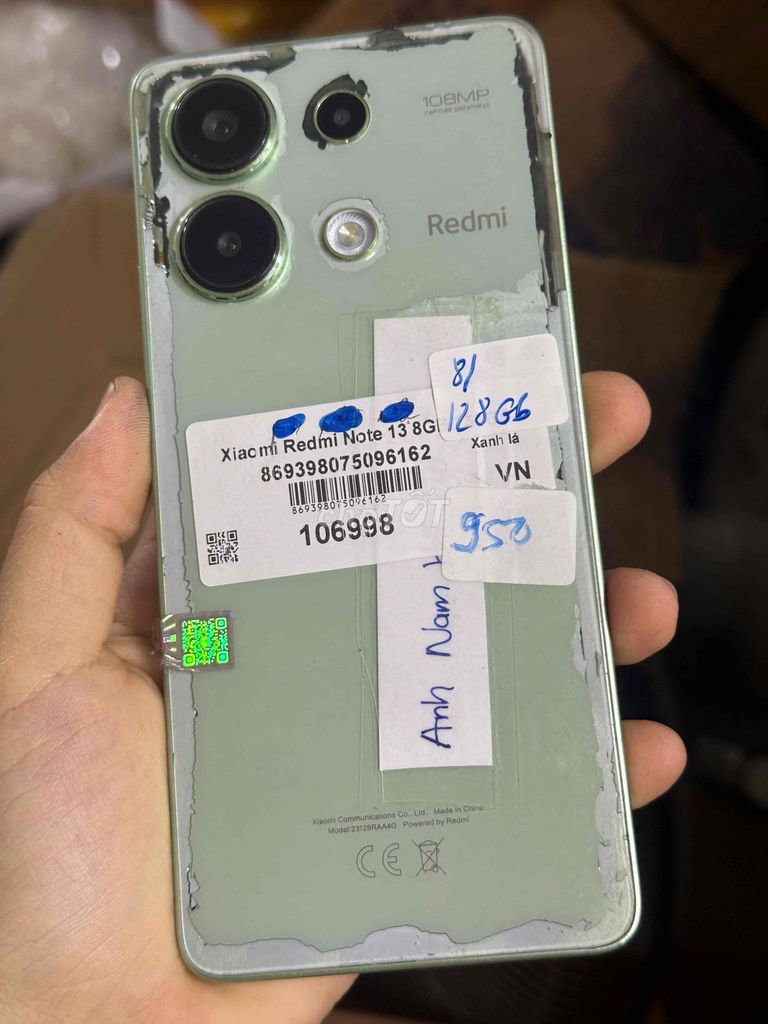 Xác Redmi Note 13 8/128 Zin ko TK. Mua bán Điện thoại tại Thành phố Thủ Đức Tp Hồ Chí Minh được đăng bởi Hiếu hình 1