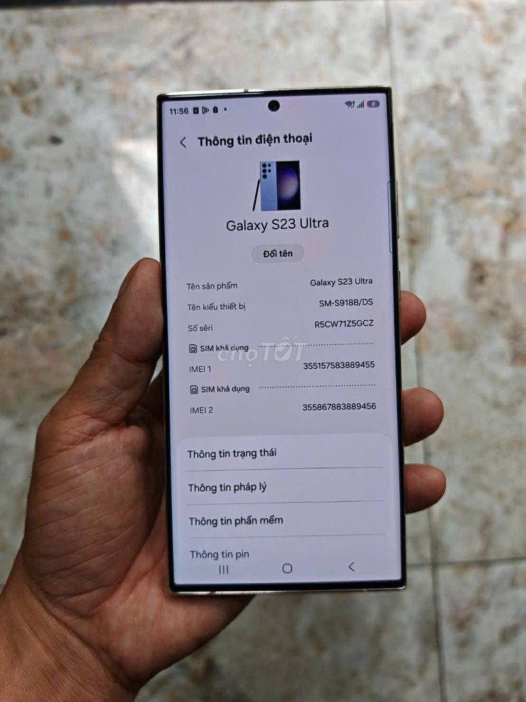 Samsung S23 Ultra 8GB 256GB Xám. Mua bán Điện thoại tại Quận 7 Tp Hồ Chí Minh được đăng bởi Hội Đồ Điện Tử hình 1