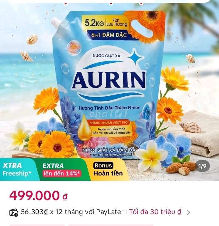 Nước giặt xả đậm đặc cao cấp Aurin 5.2kg 6in1. Mua bán Thiết bị vệ sinh, nhà tắm tại Quận 5 Tp Hồ Chí Minh được đăng bởi Le Thuy hình 1