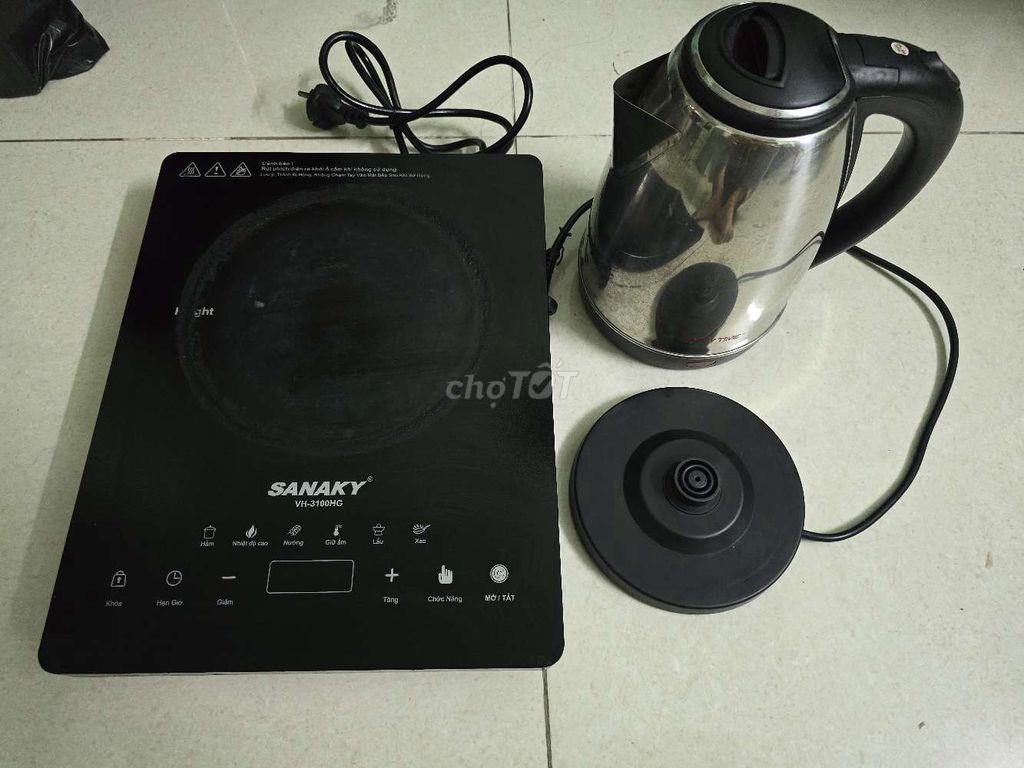 Bếp hồng ngoại Sanaky + Ấm đun nước Happy Time. Mua bán Bếp, lò, đồ điện nhà bếp tại Quận 10 Tp Hồ Chí Minh được đăng bởi pham thi hình 1