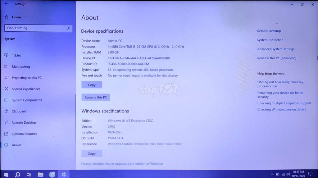 Lenovo G470 i3 2GB Windows 10 IoT. Mua bán Laptop tại Huyện An Dương Hải Phòng được đăng bởi Trung hình 1