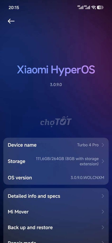 Xiaomi Turbo 4 Pro 256GB. Mua bán Điện thoại tại Thành phố Tân An Long An được đăng bởi Hoà hình 1