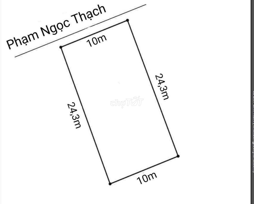 Bán đất MT phạm ngọc thạch 10x24 tc 120 mua lẻ bán lẻ giá 5m giá êm