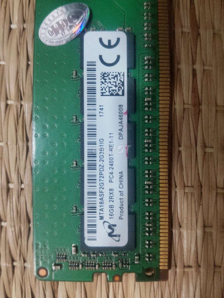 RAM Micron DDR4 16GB 2400MHz Máy tính để bàn. Mua bán Linh kiện (RAM, Card...) tại Thành phố Thủ Đức Tp Hồ Chí Minh được đăng bởi Nguyễn Văn Cường hình 1