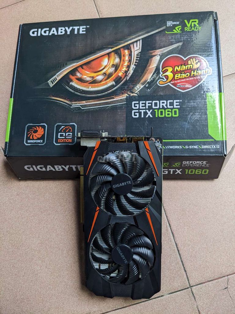 Card GTX 1060 6Gb Full Box.