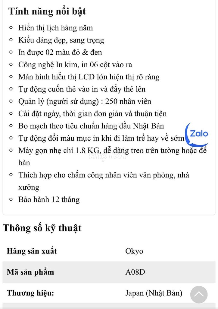 máy chấm công bằng thẻ