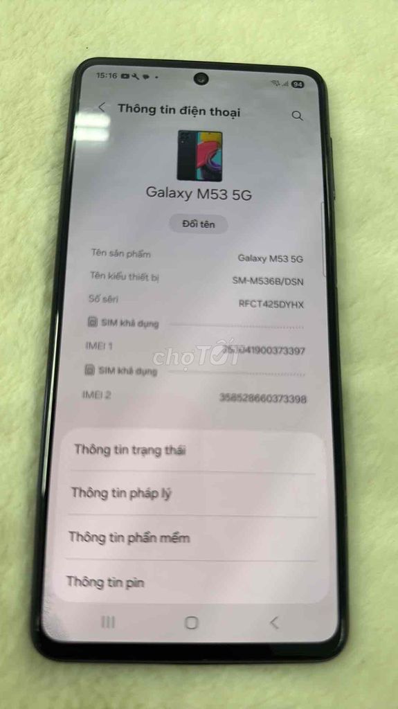 bán sam sung M53 5g. Mua bán Điện thoại tại Quận 10 Tp Hồ Chí Minh được đăng bởi Đức hình 1