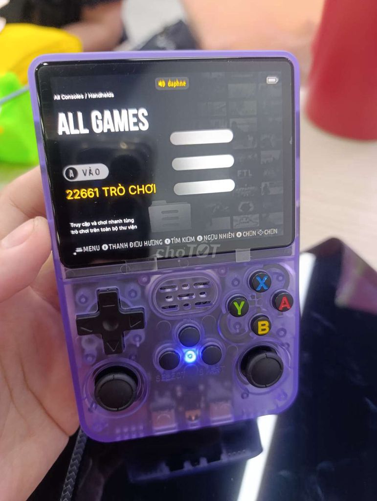 Máy chơi game R36S Tím 64GB dArkOS. Mua bán Thiết bị chơi game tại Quận 11 Tp Hồ Chí Minh được đăng bởi phi long mobile hình 1
