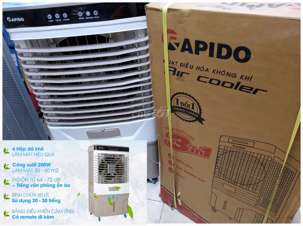 Quạt hơi nước RAPIDO 9000D 200w MỚI💯 NGUYÊN THÙNG👍. Mua bán Quạt tại Quận Phú Nhuận Tp Hồ Chí Minh được đăng bởi MINH VY hình 1