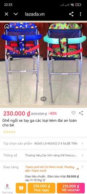 Ghế ngồi cho em bé bằng inox lót đệm êm. Mua bán Phụ tùng xe tại Huyện Hóc Môn Tp Hồ Chí Minh được đăng bởi Anh Hùng