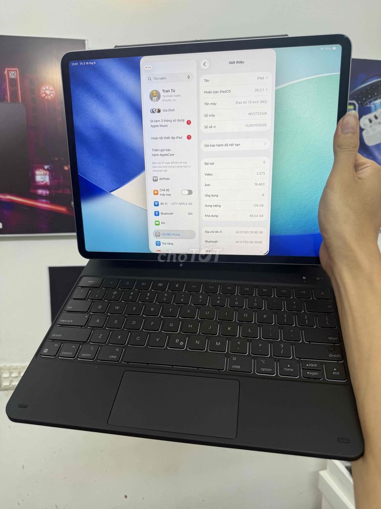 IPAD AIR M2 13" | ĐÈN LED NỀN MƯỢT MÀ | SẠC ÍT PIN. Mua bán Máy tính bảng tại Quận Đống Đa Hà Nội được đăng bởi CITYAPPLE hình 1