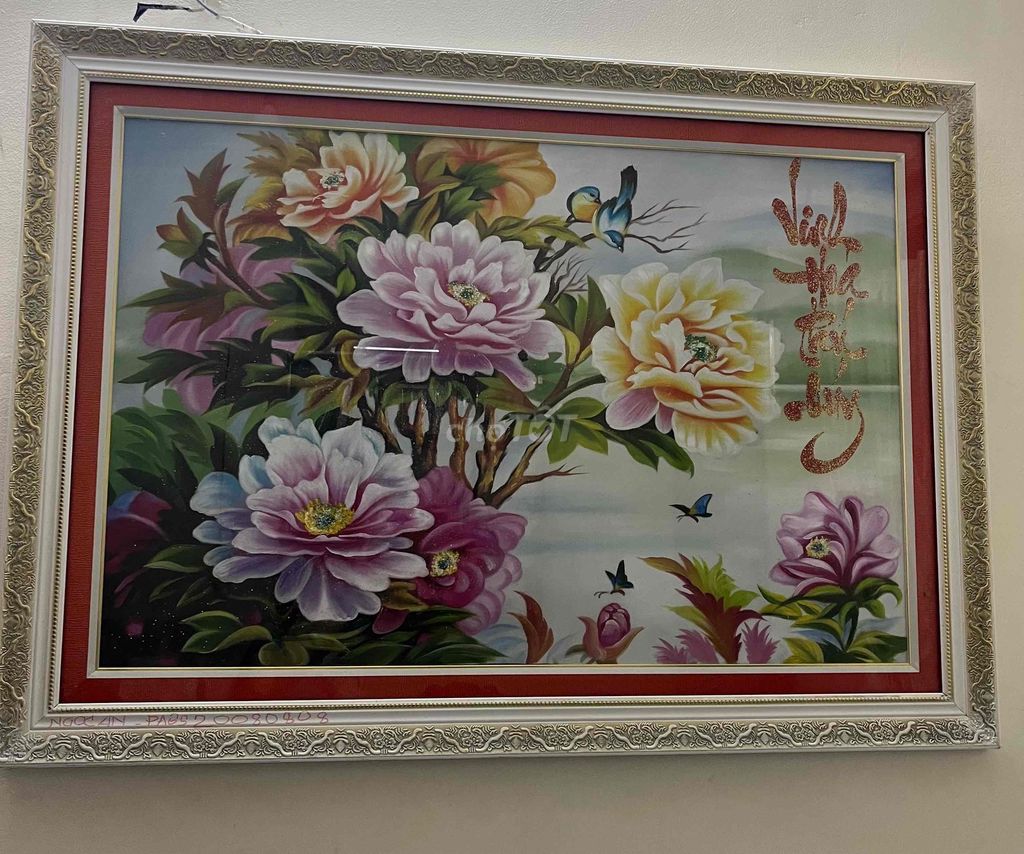 Tranh sơn dầu Hoa Thủy Tiên 90 x 120 cm. Mua bán Đồ sưu tầm, đồ cổ tại Quận 3 Tp Hồ Chí Minh được đăng bởi Thanh Thao  hình 1