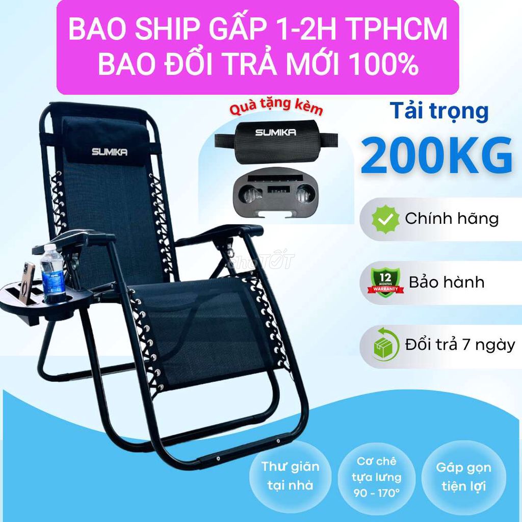 Ghế xếp gấp gọn Sumika bao ship lắp ráp tận nơi