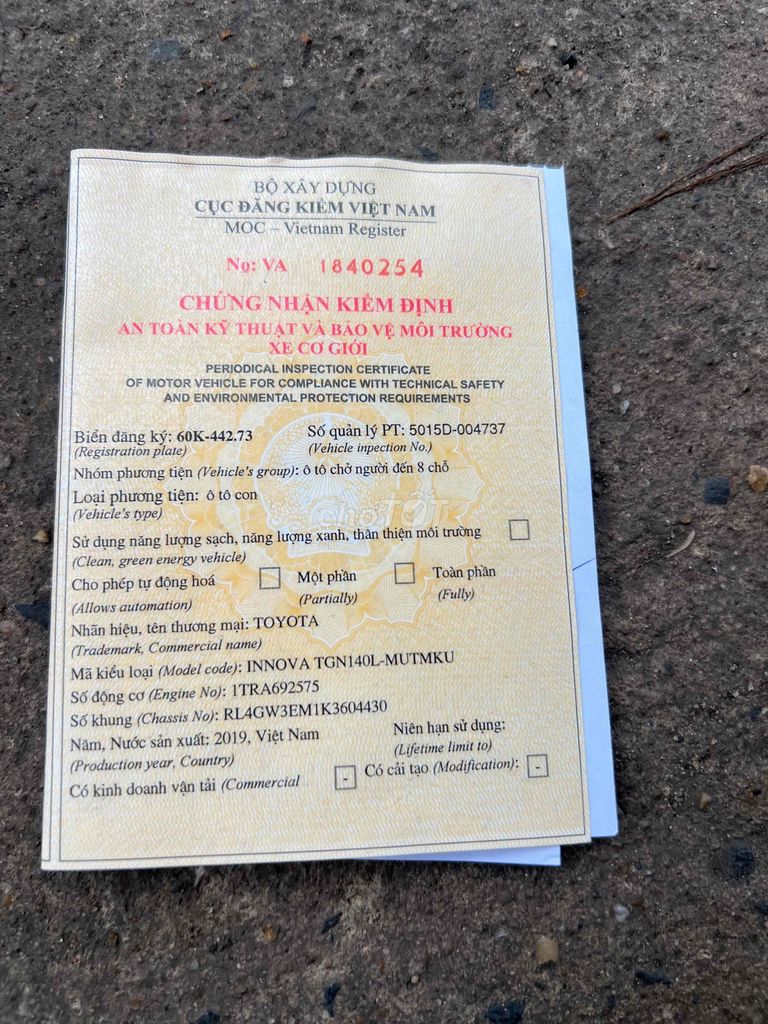 Toyota Innova 2019 2.0G - 86000 km. Mua bán Ô tô tại Thành phố Biên Hòa Đồng Nai được đăng bởi a hiep hình 7