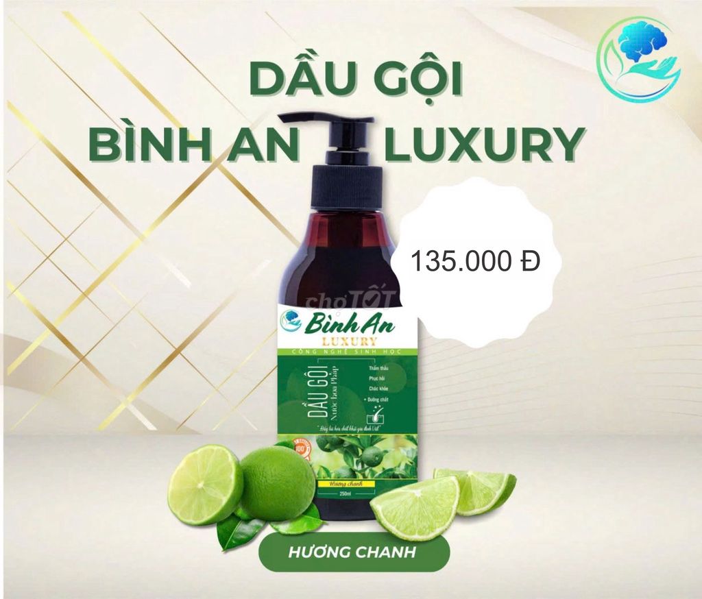 Dầu gội Bình An Luxury Chanh 250ml. Mua bán Phụ kiện thời trang khác tại Thành phố Cà Mau Cà Mau được đăng bởi Tuấn Art hình 1