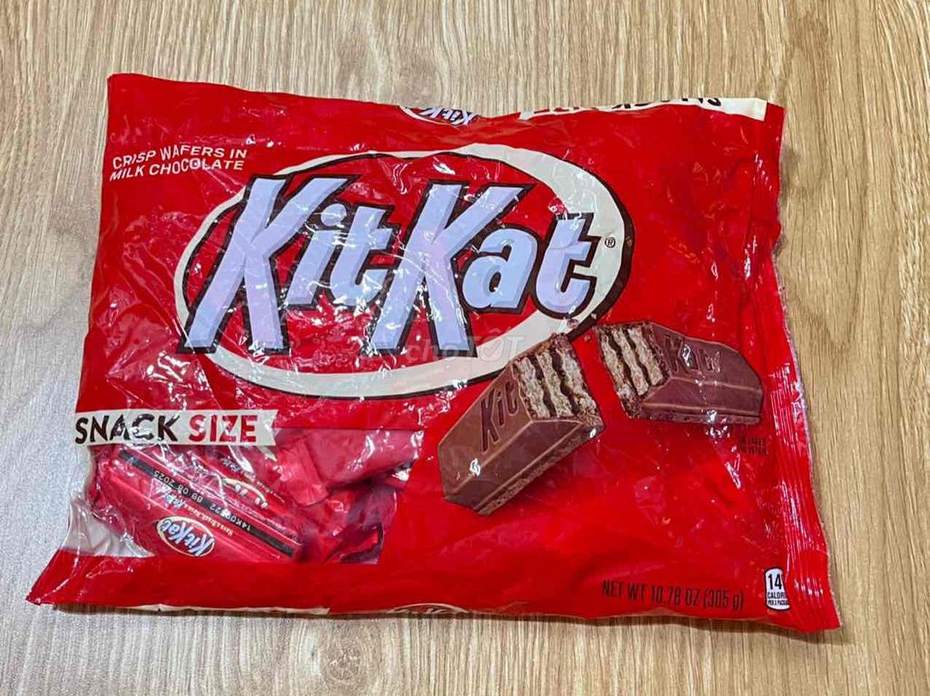 Socola sữa nhân bánh Xốp KitKat Mỹ 305gr.