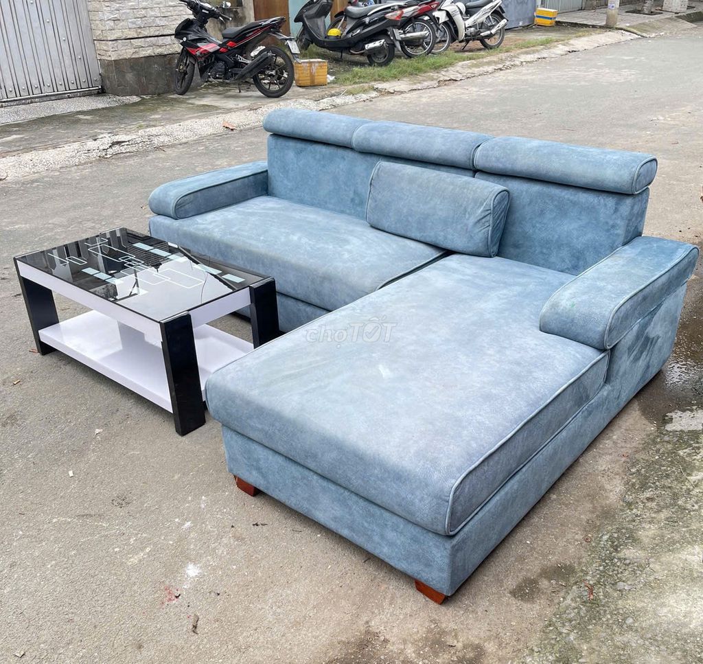 Bán rẻ Bộ ghế sofa chữ L, sofa góc L bọc vải