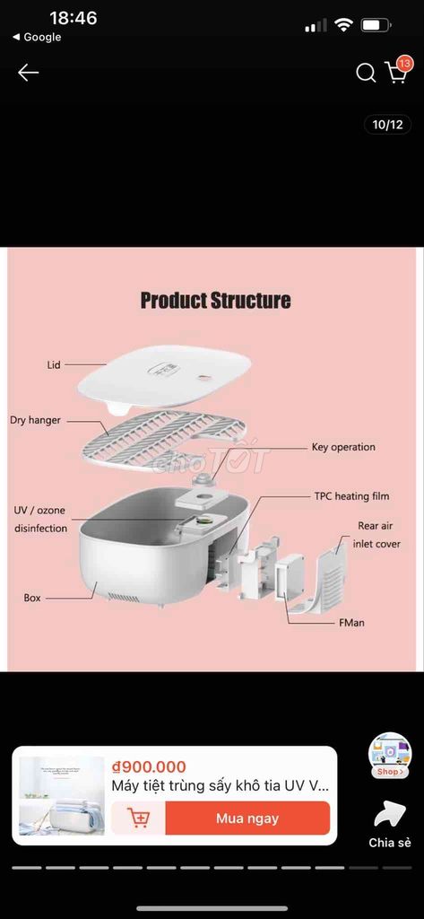 cần pass máy tiệt trùng sấy khô